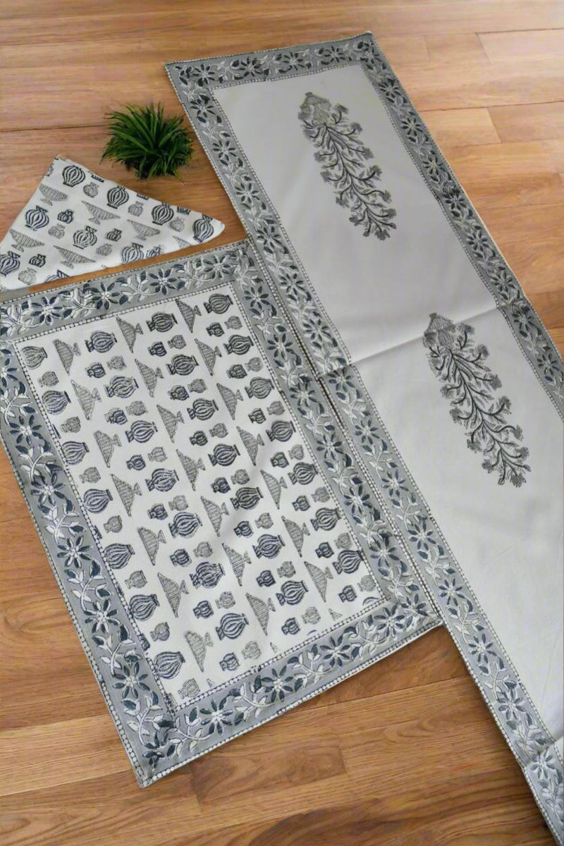 Hey and white mat