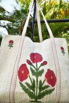 Red Poppy Flower Tote Bag