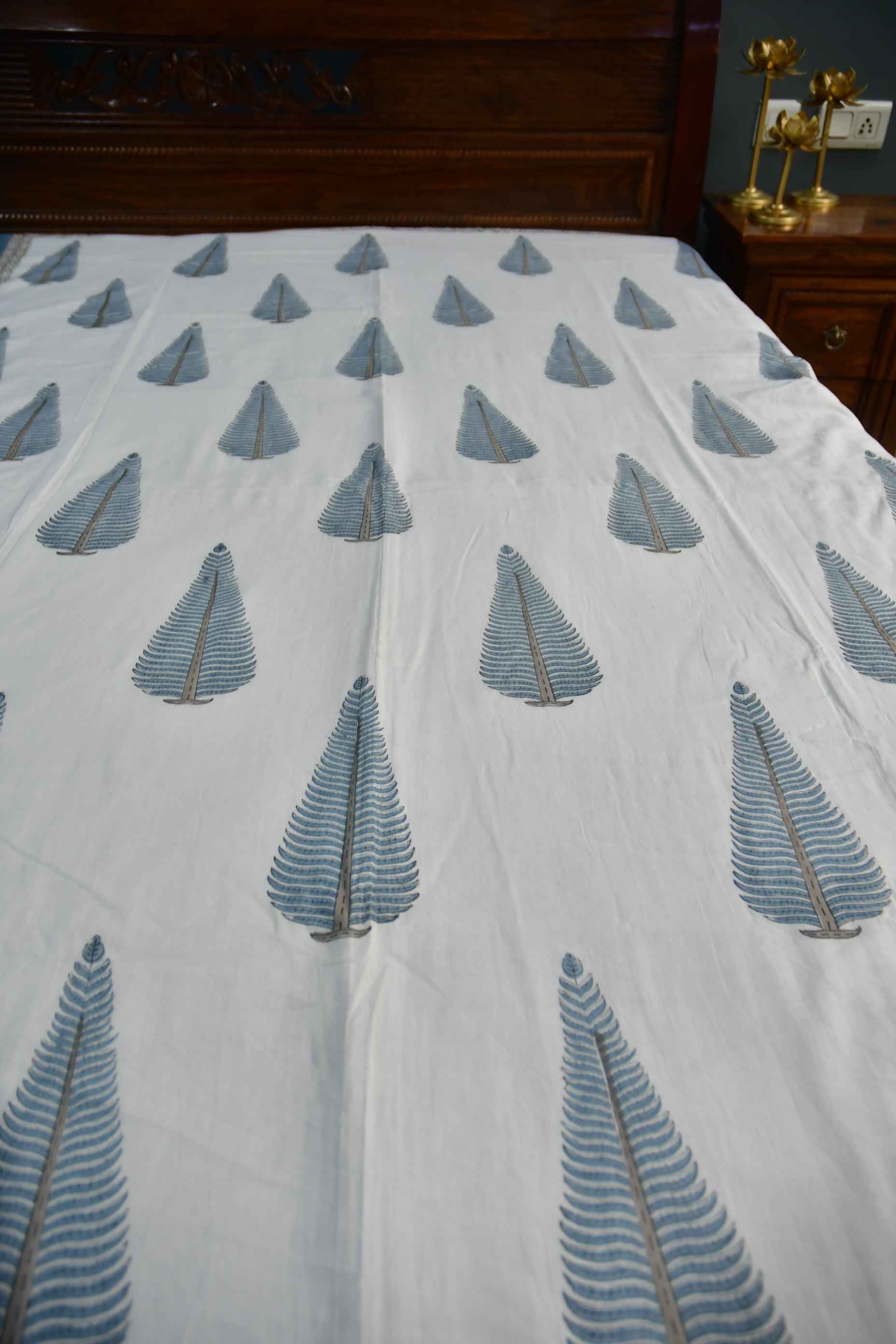 Premium Blue Cypress Dohar for a Luxurious Sleep