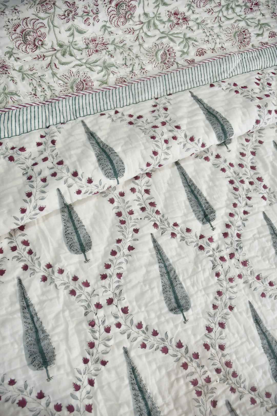 Cypress Jaal Handblock Cotton Quilt