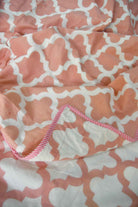 Pretty Peach and White Mul Mul Dohar