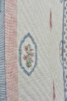 Peach Pink Love In Hexagon Cotton Reversible Quilt