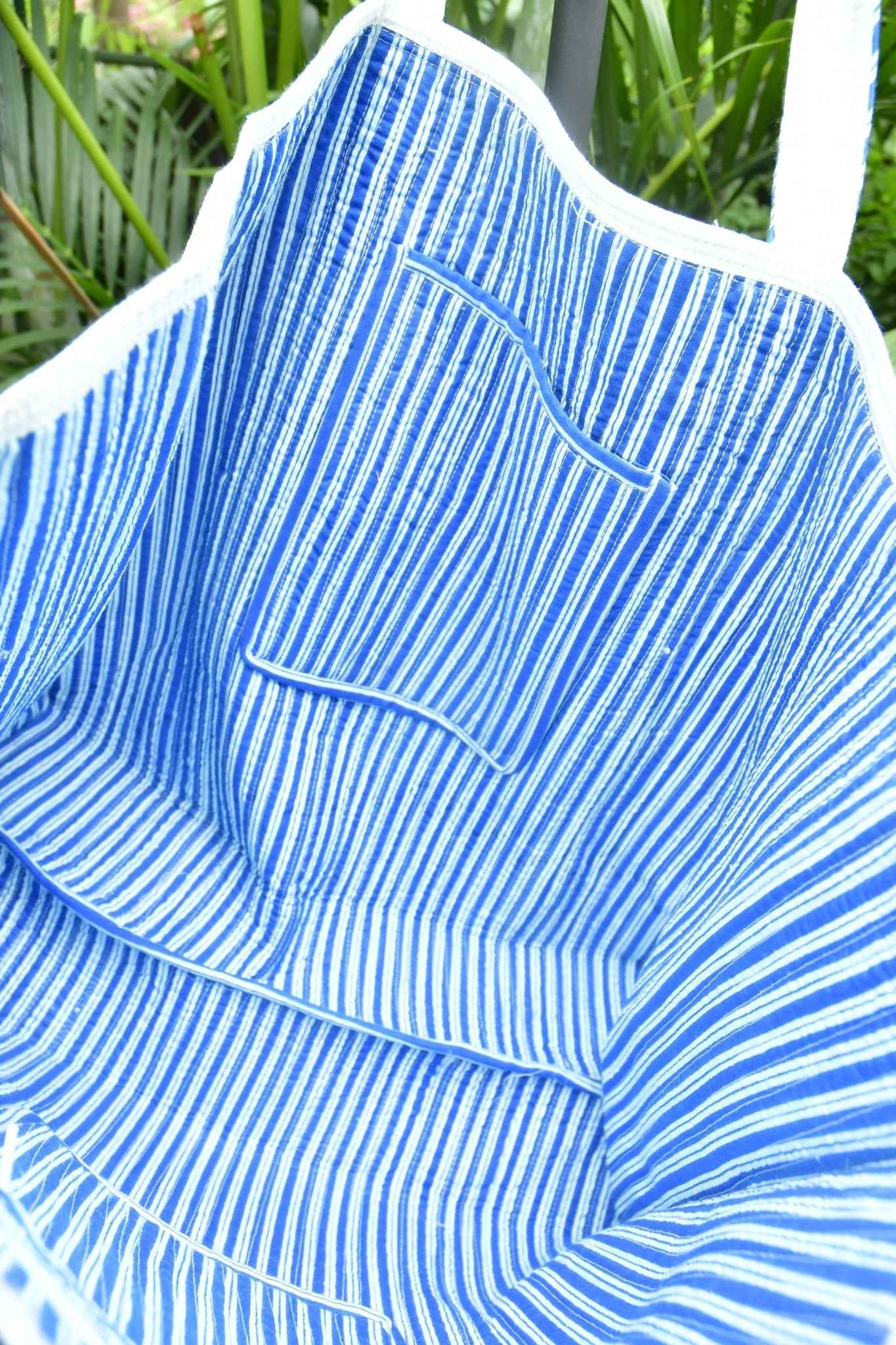 Blue Lotus Tote Bag : Hand-Block Beauty