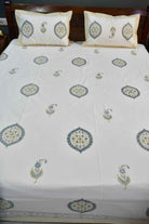 Classic Mughal Motif Cotton Handblock Bedsheet