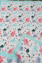 Dino World Baby Reversible Cotton Quilt