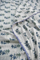 Blue Buti  Mul Mul Reversible Cotton Dohar