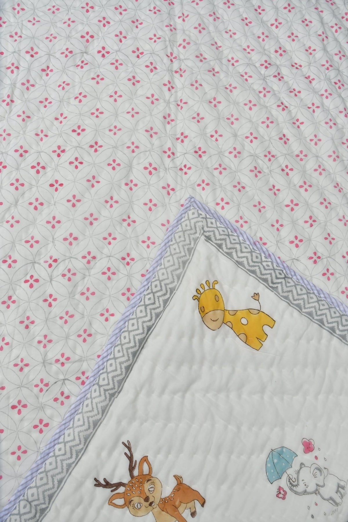 Cute animal baby quilt