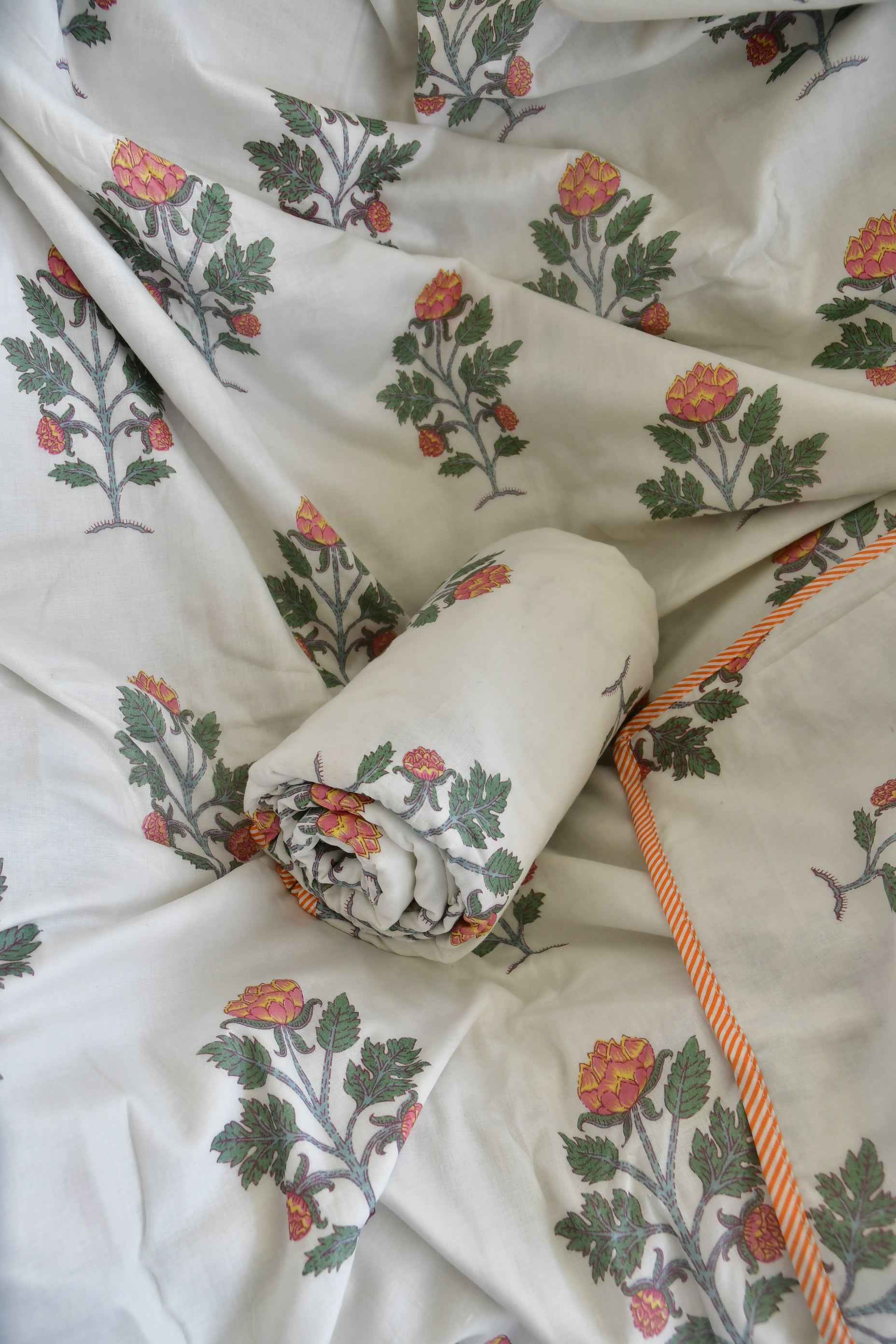 Kesari Buta Dohar: Jaipur Print, Lightweight Comfort