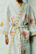Kids HandBlock Premium Waffle Cotton Bathrobe Balloon Pattern
