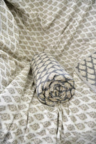 Grey Bagru Print Reversible Cotton Dohar