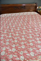 Pink Floral Quilt, Reversible Comfort : Jaipur Elegance