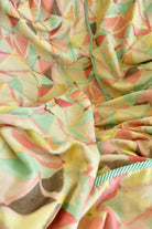 Pastel multi colour Mul Mul Handblock Dohar