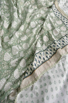 The Olive Green Floral Dohar : Timeless Elegance