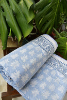 Premium Soft Blue Water Lily Dohar : Premium Comfort