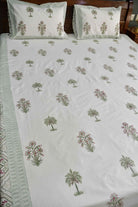 Palm Bliss Bedsheet, Soft Cotton, Tropical Vibes