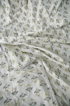 Pastel Yellow Buta on White Mul Mul Dohar