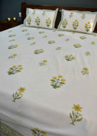 Yellow Buta Bed sheet - King and Super King size