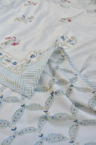 Dohar with intricate patterns and embroidery on a white background