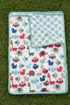 Children's Dohar with animal patterns on a grass background