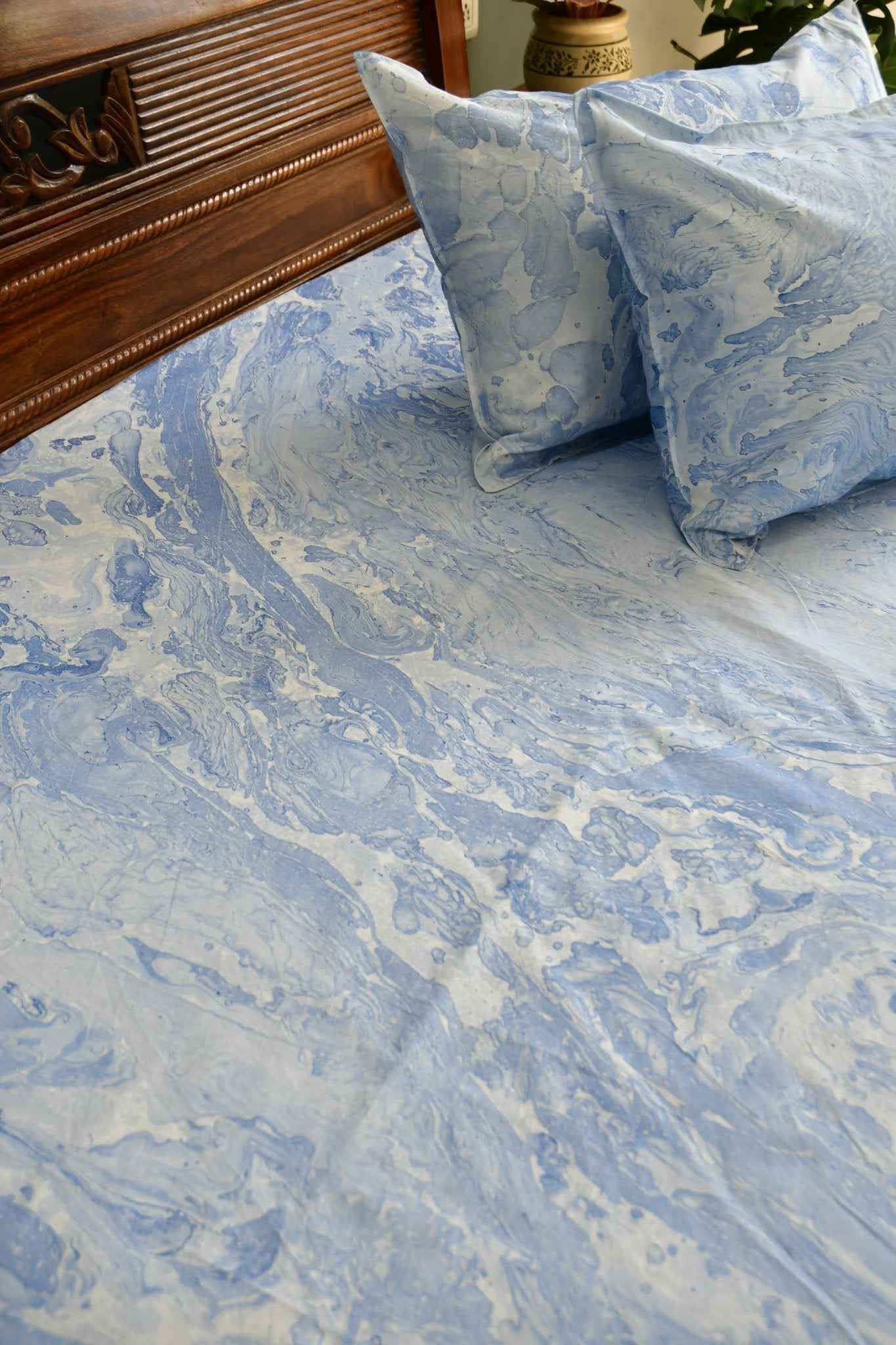 Blue Marble Bedsheet - Add Elegance to Your Bedroom