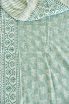 Sea Green Water Lily Dohar : Premium Comfort