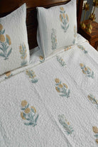 Yellow Poppy Quilted Bedcover : Simple & Modern