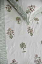 Palm Bliss Bedsheet, Soft Cotton, Tropical Vibes