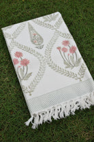Orange flower throw