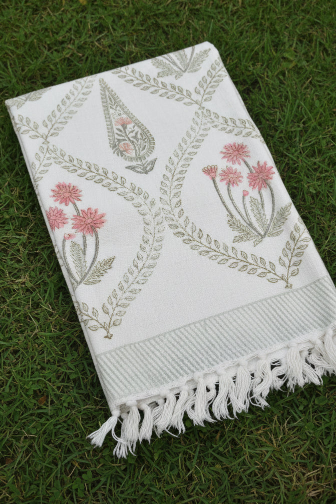 Orange flower throw