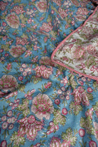 Blue Pink Reversible Mul Mul Cotton Dohar
