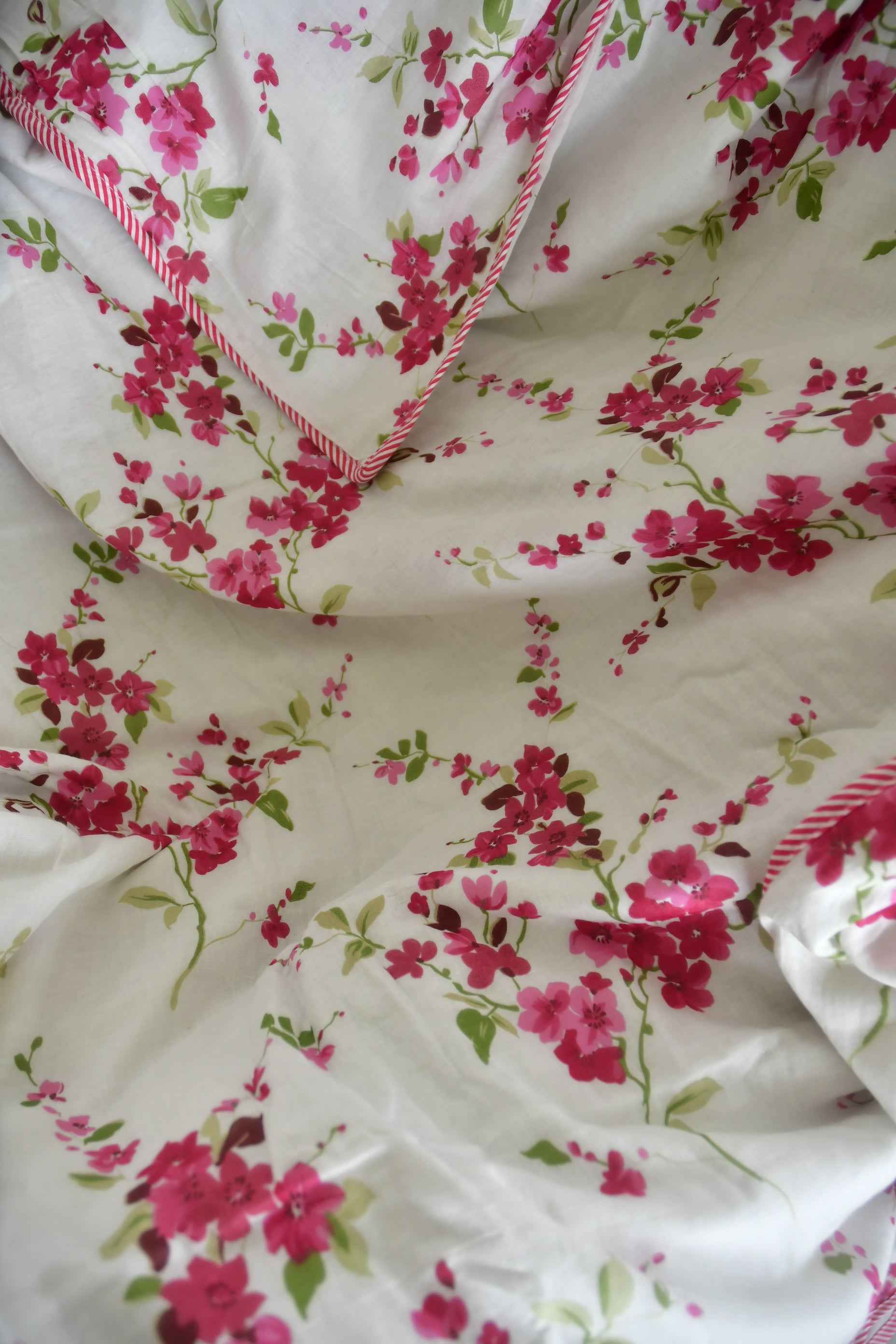 Pink Cherry blossom Print Handblock Dohar