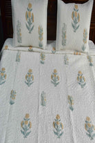 Yellow Poppy Quilted Bedcover : Simple & Modern