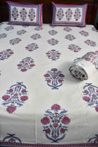 Burnt Pink Buta Dohar Cotton Bedding Set