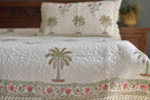 Palms Forever Bedcover:  Jaipur Print, Summer Comfort