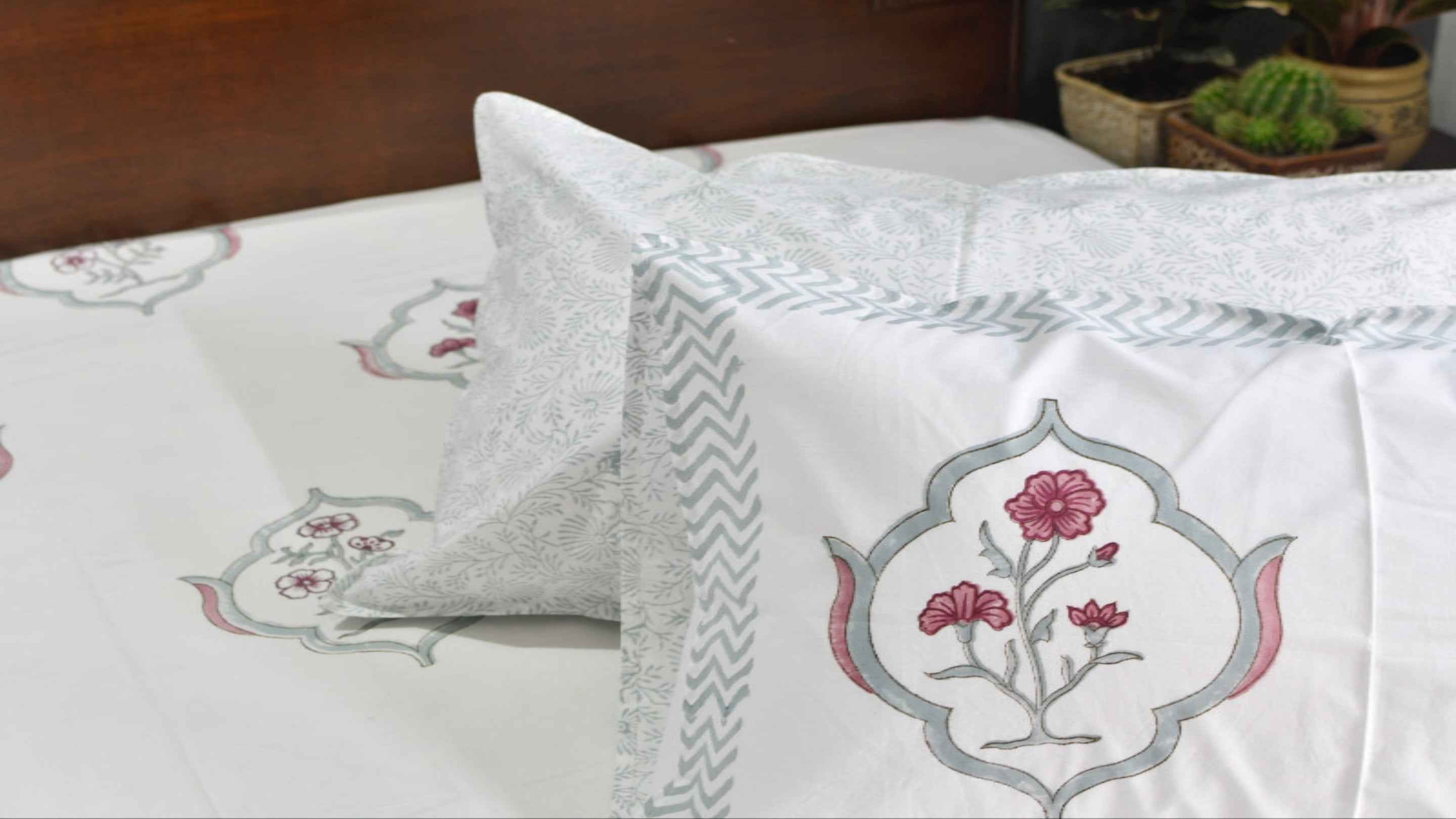 Moroccan Bliss Bedsheet: Handblock & Premium Cotton