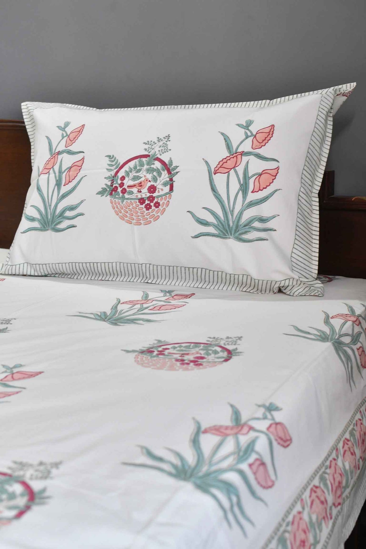 Singing Bird Bedsheet | Nature-Inspired Design | Luxury Bed Linen