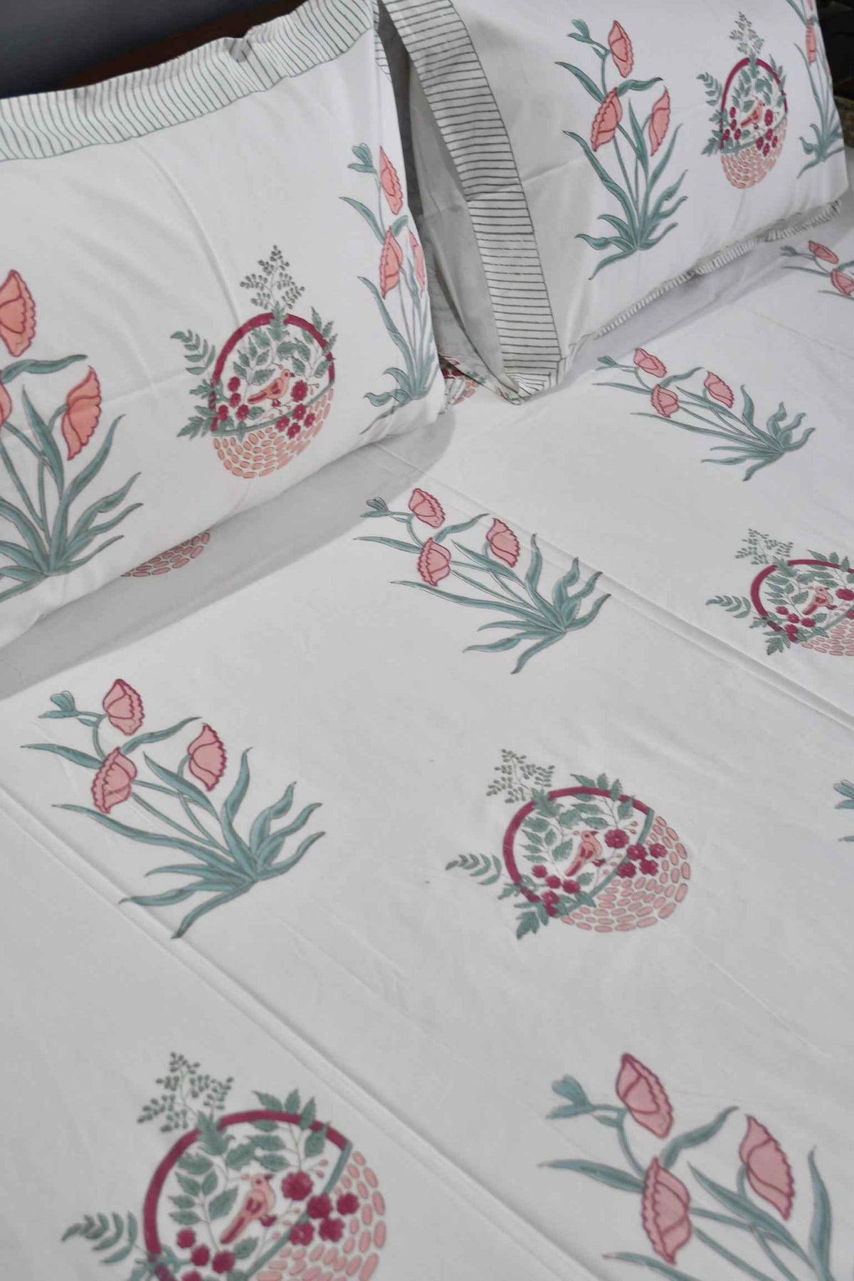 Singing Bird Bedsheet | Nature-Inspired Design | Luxury Bed Linen