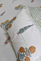 Marigold Bedsheet, Jaipur Print, Premium Cotton