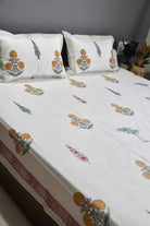 Marigold Bedsheet, Jaipur Print, Premium Cotton