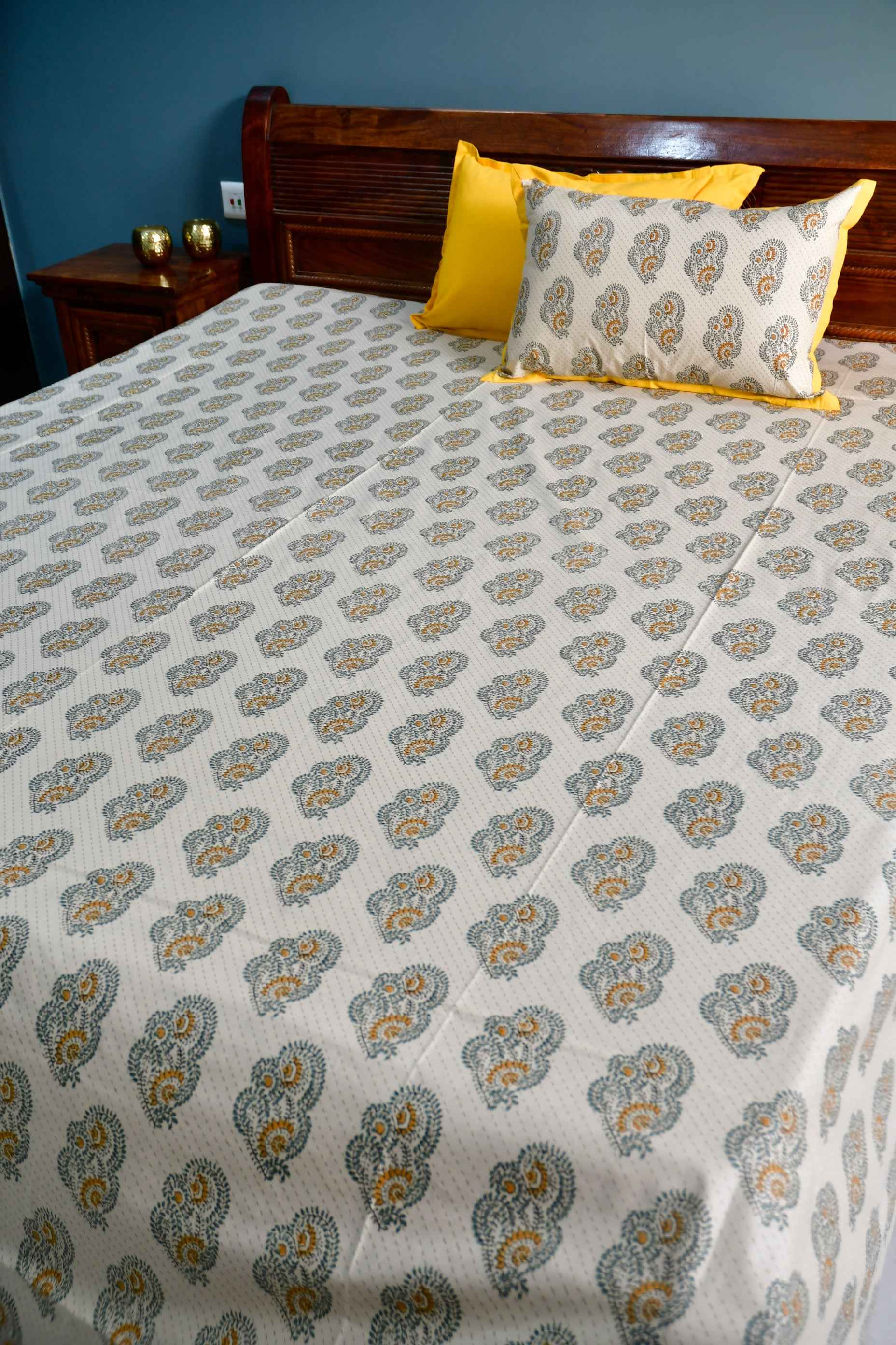 Exclusive Super King Cotton Bedsheet ( In 3 colours)