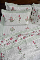 Pink Gulshan Handblock Cotton Bedding set