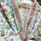 Floral Joy HandBlock Waffle cotton Bathrobe