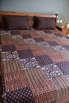 Black Dabu Print Quilted bedcover : Vibrant & Classy