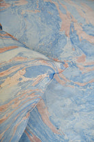 Pink Blue Marble Bedsheet:  Hand Block Print