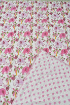 Pink Elephant Reversible Baby Handblock Quilt