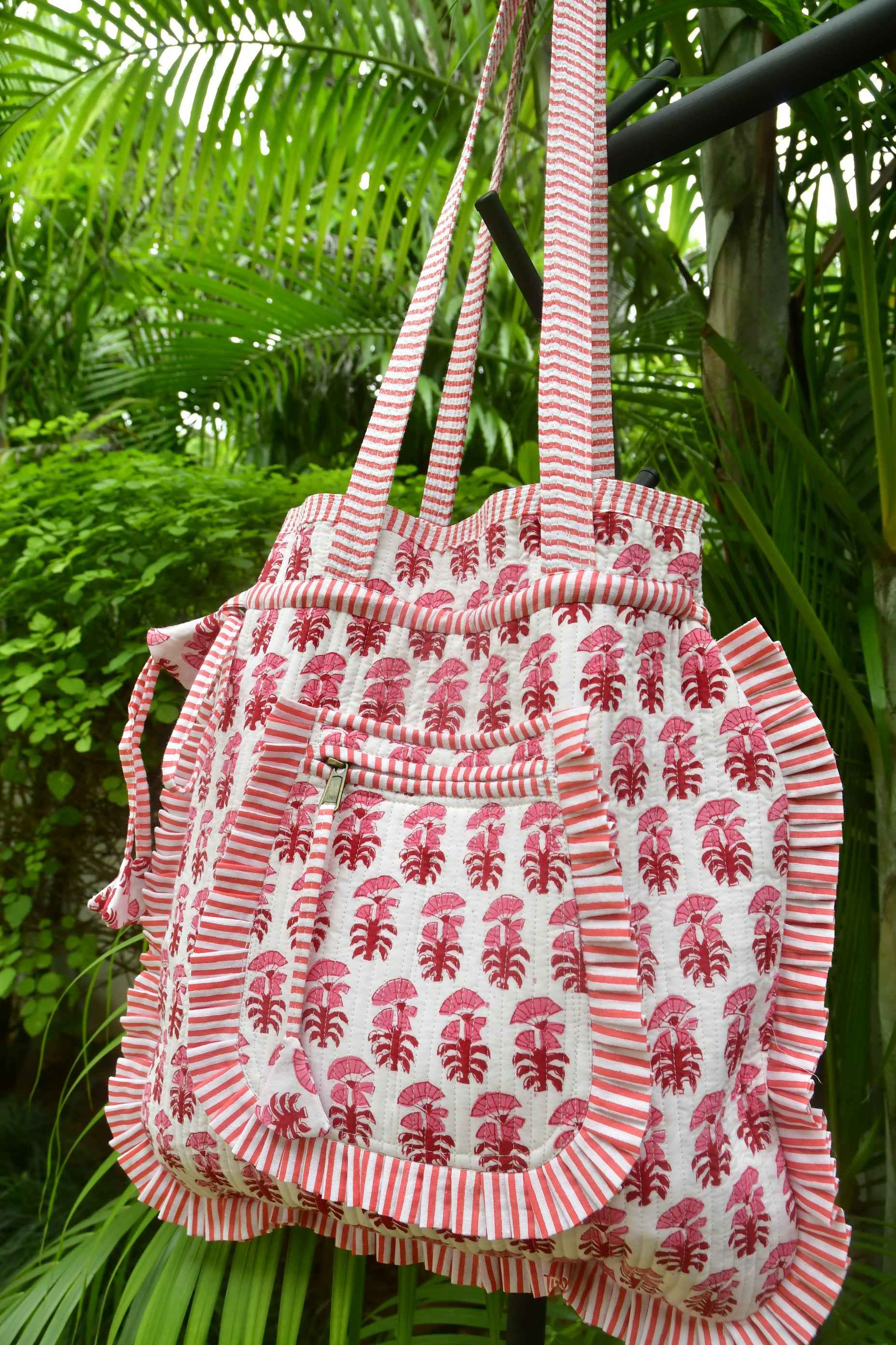 Red and White Potli Tote Bag : Eye catcher