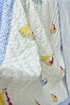 Boat Print Mul Mul Handblock Cotton Quilt
