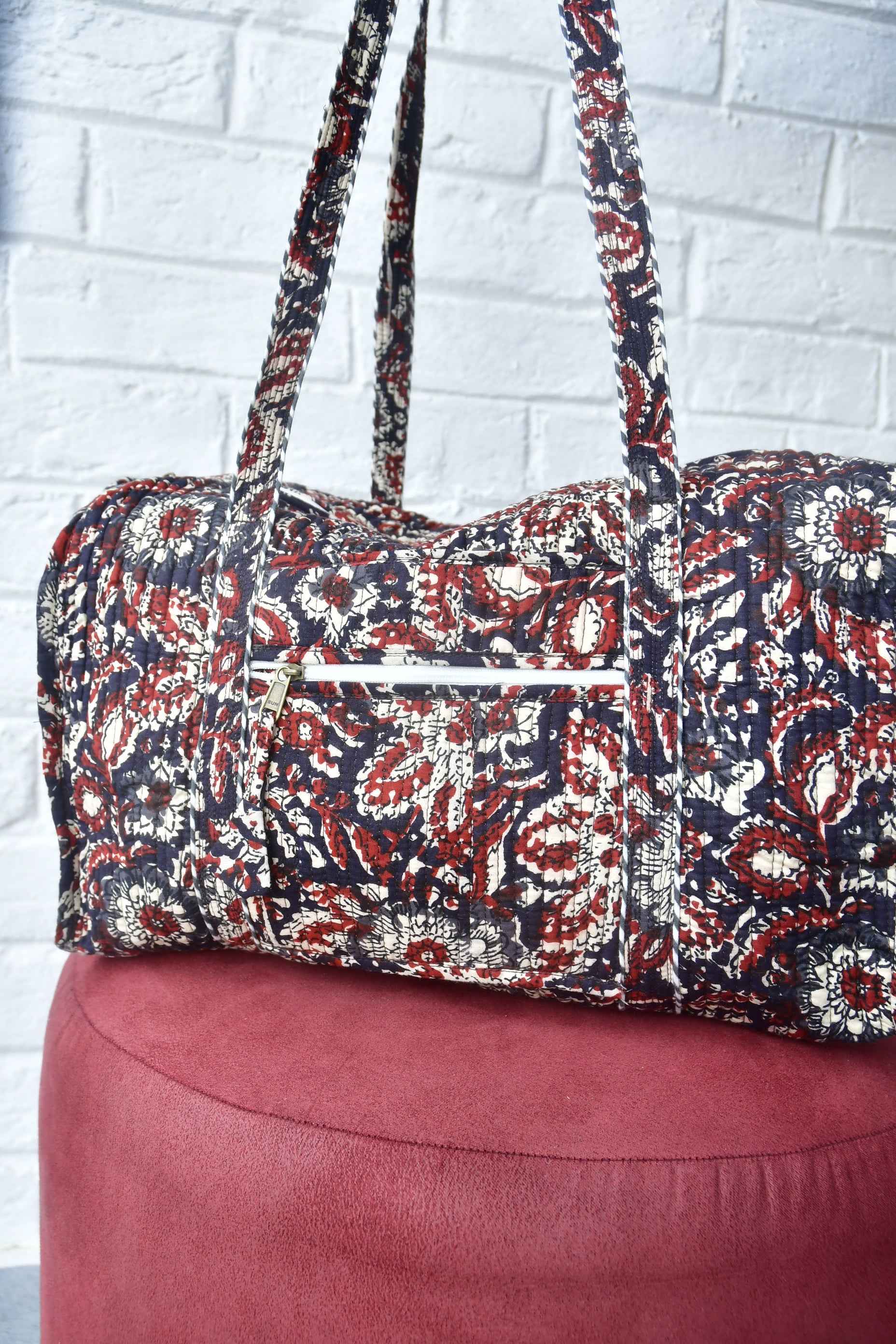 Dabu Print Duffle Bag : Spacious and Stylish