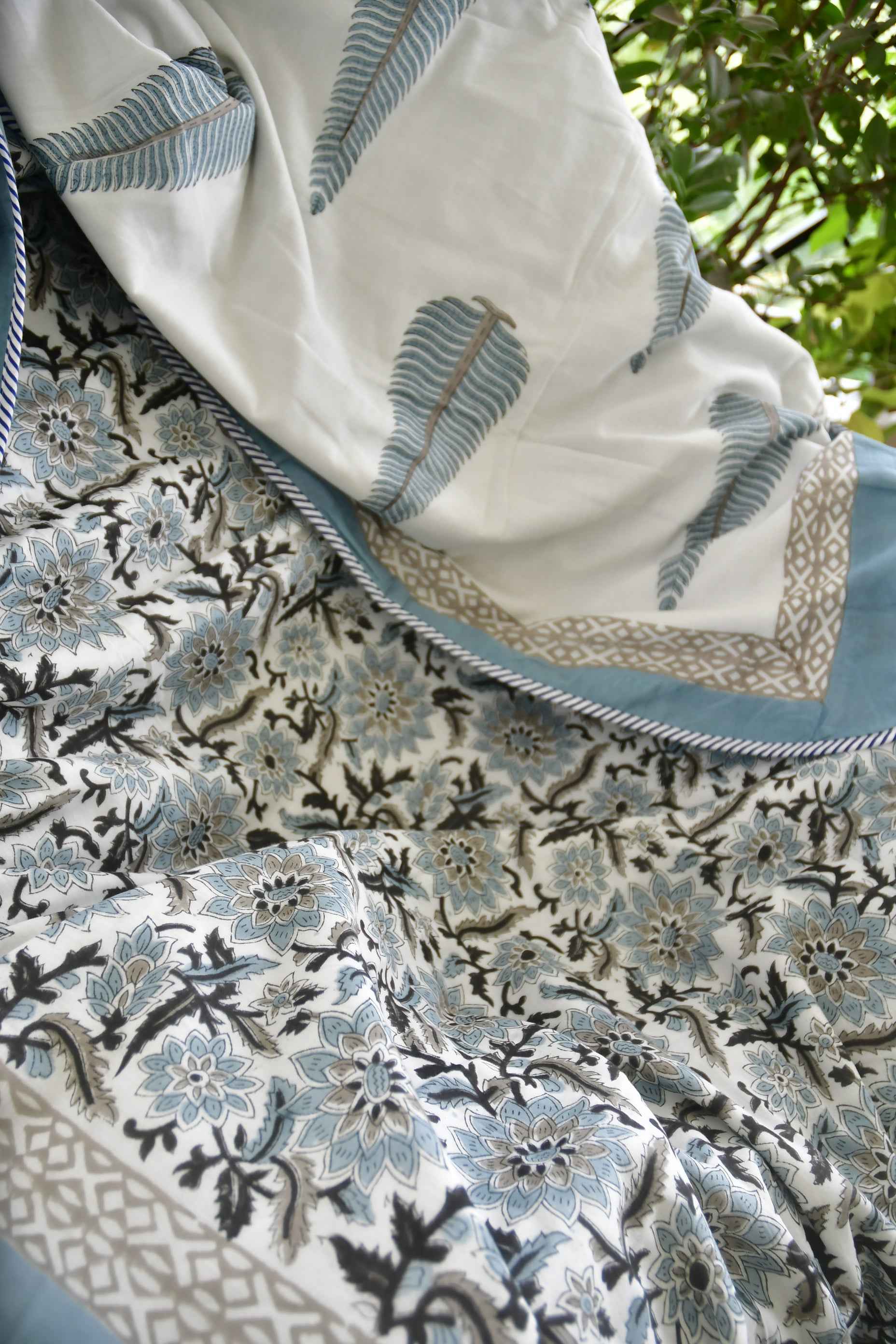 Premium Blue Cypress Dohar for a Luxurious Sleep