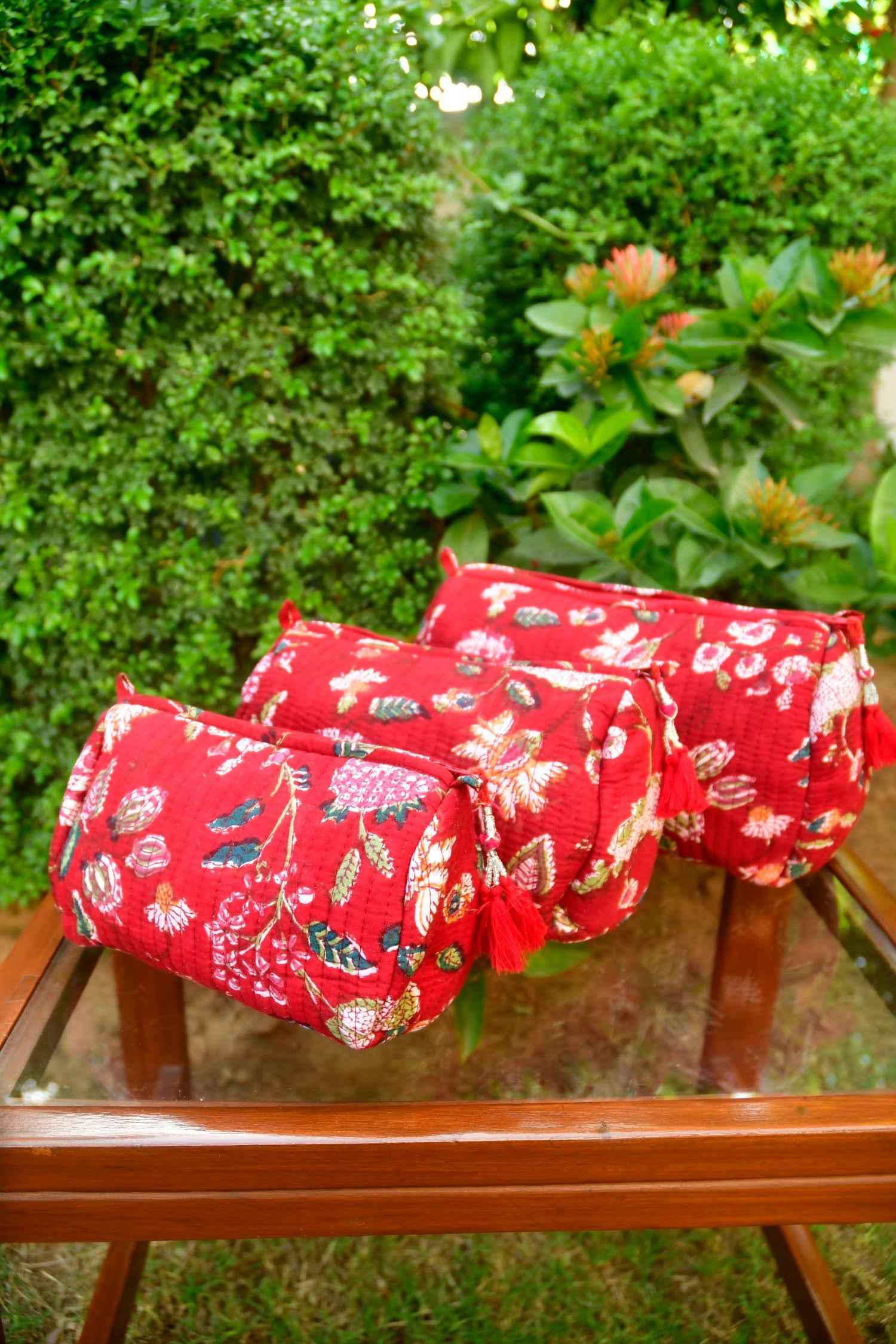 Red Utility Bag | Functional Style | Zipper | Waterproof